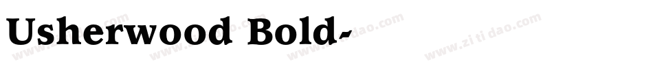 Usherwood Bold字体转换